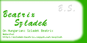 beatrix szladek business card